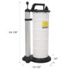 Manual Oil Extractor Pump 9L Capacity For Automotive Fluids - White / Black - Image 3