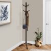 Free Standing Coat Rack 9 Hooks For Entryway - Espresso - Image 3