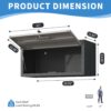 Heavy Duty Metal Wall Mounted Tool Storage Cabinet Steel Metal Garage Storage Cabinet - Black / Gray - Image 3