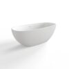 Soaking Bathtub, Freestanding, Solid Surface - Matte White - Image 3