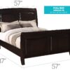 Full Bed Stylish Transitional - Cappuccino - Image 2