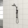 Shower System With 5 Function Rain Hand Shower And Slide Bar Combo - Matte Black - Image 5