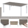 7 Piece Dining Table Set Retro Style With Extendable Table And 6 Upholstered Chairs - Brown / White - Image 8
