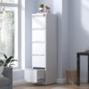Steelcraft Pro 5 Drawer Metal Vertical File Cabinet With Lock In For A4 Legal / Letter Size - Brushed Nickel - Image 2