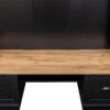 Farmhouse 4 In 1 Hall Tree With Wood Grain Bench And Top, Multifunctional Coat Rack With Hooks And Shell Handles, Mudroom Bench With Adjustable Shelves For Hallway, Living Room - Black - Image 16