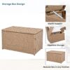 10 Piece Outdoor Sectional Half Round Patio Rattan Sofa Set, Wicker Conversation Furniture Set For Free Combination - White - Image 7