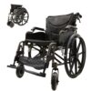 Lightweight Foldable Nursing Wheelchair For Adults Double X Force Support, 300Lbs Capacity, Breathable Cushion & Anti Backflip Design With Tires, Adjustable Seat Belt, Quick Release Wheels - Gray - Image 5
