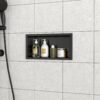 13" X 7" Stainless Steel Shower Niche With Seamless Waterproof Design - Gunmetal Black - Image 6