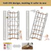 Modern 7 Shelf Bookcase With Thickened Iron Frame And Laminate - Brown - Image 4