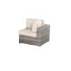 6 Person All Weather Rattan Patio Seating Set With Cushions - Gray Mix - Image 5
