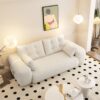 Human Dog Bed, Lazy Sofa Couch, Multifunctional Foldable Sofa Bed, 3 In 1 Teddy Fabric Sleeper Sofa Bed For Living Room Guest Bed, Playroom - Beige - Image 5