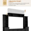 Minimalist - Entertainment Wall Unit Set With Bridge For TVs Up To 75", Ample Storage Space TV Stand With Adjustable Shelves - Black - Image 5