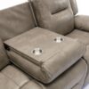 3 Seater Home Theater Recliner Manual Recliner Chair With A Led Light Strip Two Built-In Cup Holders For Living Room - Gray - Image 20