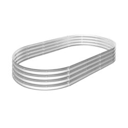Heavy Duty, Galvanized Raised Garden Bed Kit For Vegetables Flowers & Herbs Rust Resistant - Silver