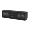 Modern Minimalist TV Stand For TVs Up To 75", Entertainment Center Media Console Cabinet With Adjustable Shelves - Black - Image 10