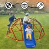 Innovative Dome Climber With Slide And Climbing Stones - Blue / Red - Image 4