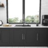 Topmount Kitchen Sink 16 Gauge Stainless Steel Single Bowl - Black / Gray - Image 5