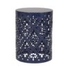 Modern Iron Cut Design End Table (Set of 2) - Navy Blue - Image 6