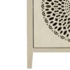 Hollow Carved 2 Door Accent Cabinet Sideboard Buffet Storage Cabinet With Adjustable Shelf For Entryway Living Room Bedroom - Natural - Image 20
