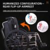 Heavy Duty Foldable Manual Wheelchair Double X Force Support With Adjustable Seat Belt Breathable Cushion & Anti Backflip Design 24" Tires For All Terrains 350 Lbs Capacity - Black / Silver - Image 6