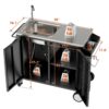 Outdoor Grill Cart With 304 Stainless Steel Sink And Cabinet - Black / Silver - Image 2