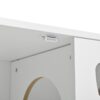Furniture Style Cat Cabinet Cat Litter Box With Sisal Scratching Door - Cream White - Image 14