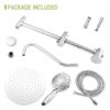 Chrome Round Dual Shower Heads Set With 10" Overhead And Hand Shower, Metal & Plastic Construction - Chrome - Image 9