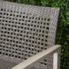 Hampton - Outdoor Wood And Wicker Loveseat - Gray - Image 12