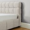 Modern King Size Upholstered Bed With Storage Drawer Solid Frame - Beige - Image 10