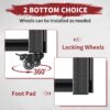 Heavy Duty 5 Tier Adjustable Metal Shelving Unit With Pegboard And Wheels For Multipurpose Storage - Black - Image 18