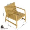 5 Piece Indoor / Outdoor Furniture Set 3 Seater Sofa, 2 Chairs And 2 Coffee Tables, Waterproof And Durable - Brick Yellow - Image 16