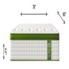 12" King Hubrid Mattress With Gel Memory Foam And Pocket Springs - Green - Image 5
