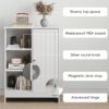 Classic Freestanding Bathroom And Kitchen Storage Cabinet With Adjustable Shelves - White - Image 12