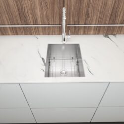 14" Undermount Stainless Steel Kitchen Sink 16 Gauge 9" Deep Single Bowl - Brushed Nickel
