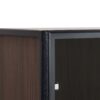 Modern Minimalist Tall Lighted Display Cabinet With Tempered Glass Door - Black / Dark Walnut - Image 13