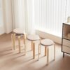 Stackable Stools (Set of 4), Round Backless Chairs For Dining Room, Kitchen, Classroom - Coffee - Image 5