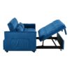 3 In 1 Convertible Sofa Bed With Reclining Backrest And Pillows - Blue - Image 8