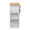 Modern Style 2 In 1 Pet Friendly Dog Crate Kitchen Island End Table Metal Pine - Natural / White - Image 13