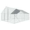 Xpt034 Outdoor Chicken Coop Metal Big Space - Silver Gray - Image 7