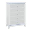 Adalid - King 5 Pieces Bedroom Set With LED Lights And Tufted Design - White - Image 5