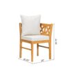 Farmhouse Solid Wood Dining Nook Set For 6, Space Saving High Top Corner Table With Bench & Chairs - Natural / White - Image 11
