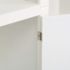 Retro Style Display Bookcase With Adjustable LED Ceiling Light And Tempered Glass Shelves - White - Image 15