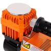 Heavy Duty 12V Air Compressor, Tire Inflator With Pressure Gauge, Compact Size - Black / Orange - Image 14