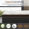 10" King Plush Hybrid Mattresses With Memory Foam, Individual Pocket Spring Motion Isolation Edge Support - White / Black - Image 10