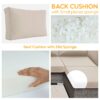 Outdoor Deep Seat Cushion Set For Patio Furniture, Polyester Replacement Pads - Beige - Image 4