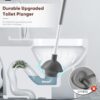 Toilet Brush And Holder Set With Stand, Bathroom Cleaning Tool Plastic - White - Image 4