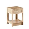 15.75" Rattan End Table With Drawer, Modern Nightstand, Side Table For Living Room, Bedroom - Natural - Image 8