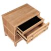 Hazel - 3 Drawer Side Table For Living Room, Hallway, Entryway Solid Wood With Silver Handles - Natural - Image 5