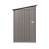 Metal Outdoor Storage Shed 4 X 9 Ft With Sloping Roof, Vents, And Side Door - Gray - Image 15