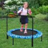 Joy Children's Trampoline With Handrails For Indoor And Outdoor Fun - Blue - Image 6
